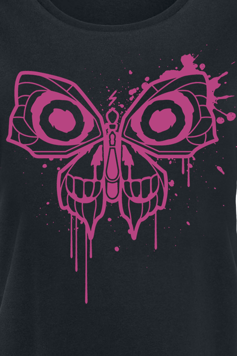 4068143377805 - Arcane - Butterfly T-Shirt schwarz in M 4068143377805 - Arcane - Butterfly T-Shirt schwarz in M