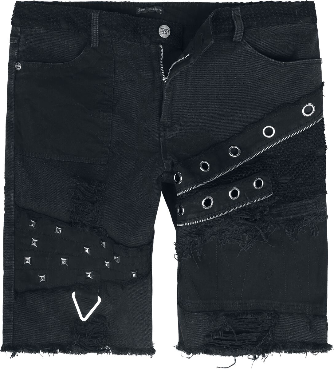 Devil Fashion - Gothic Short - Punk vintage tattered men's half pants - S bis XXL - für Männer - Größe XXL - schwarz