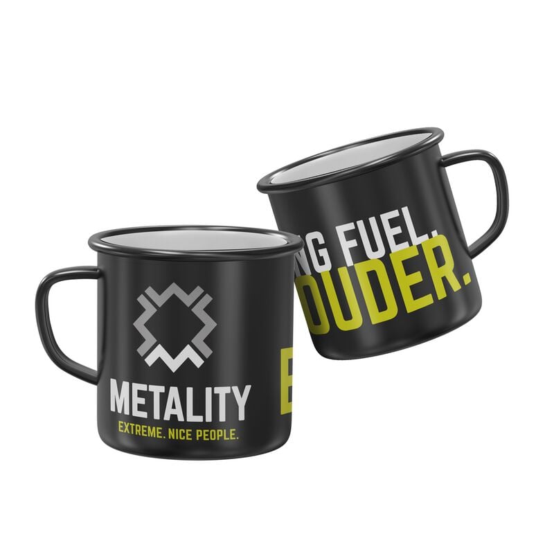 Metality Becher - Emaille Becher   - Lizenziertes Merchandise!