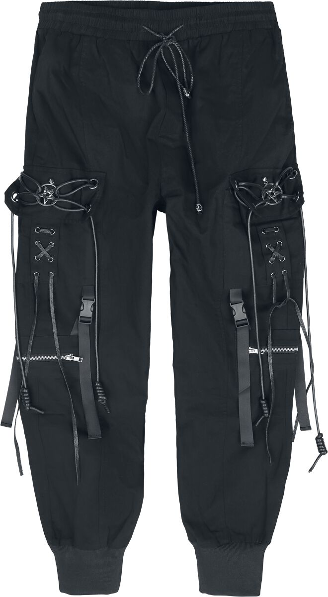 Devil Fashion Pentagram Punk Men's Pants Cargohose schwarz in M PT171