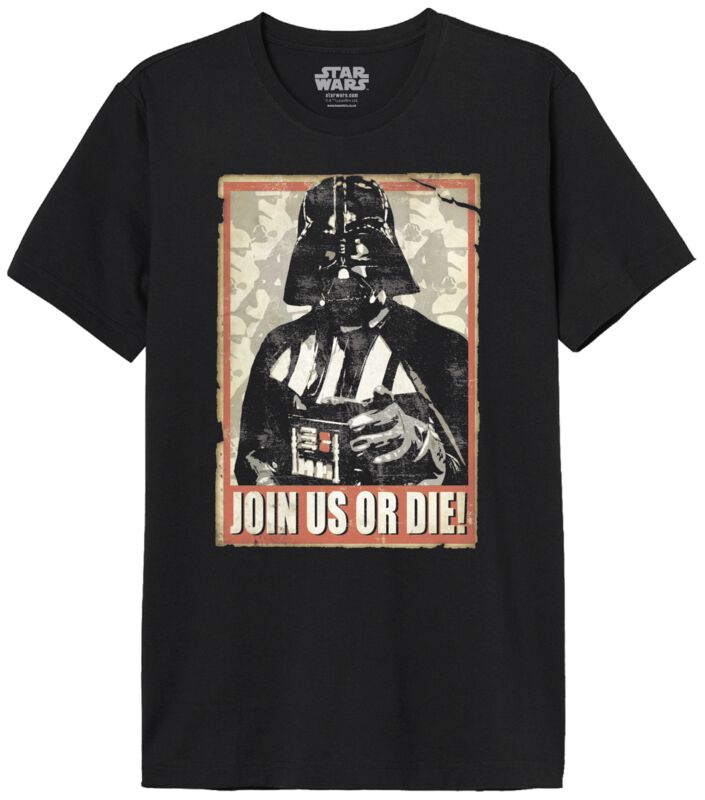 Star Wars Darth Vader - Join Us Or Die! Tričko černá