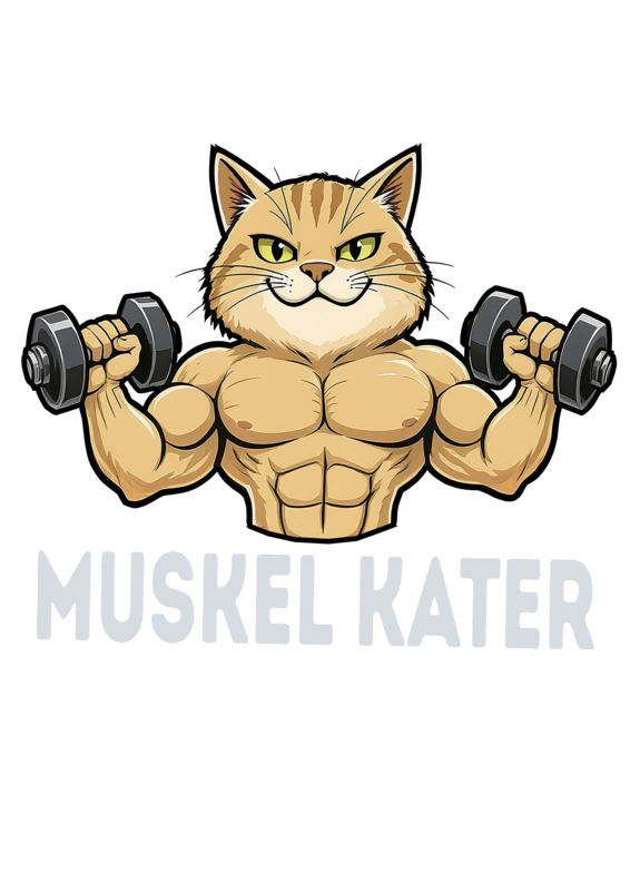 4068143381413 - Muskel Kater T-Shirt schwarz in L