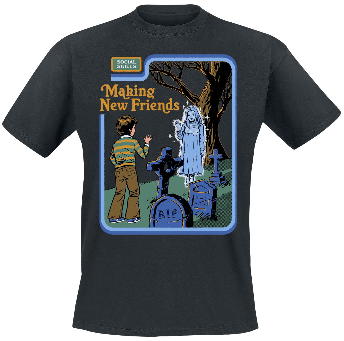 4068143379847 - Making New Friends T-Shirt schwarz in L