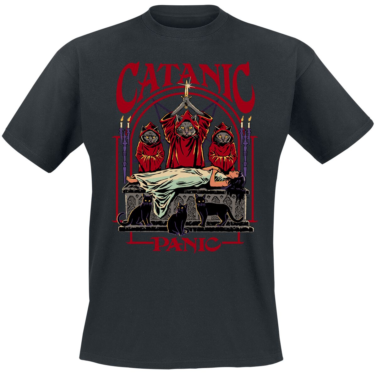 4068143380270 - Catanic Panic T-Shirt schwarz in 3XL
