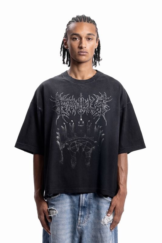 Levně Favela CULT BLACK WASHED T-SHIRT Tričko černá