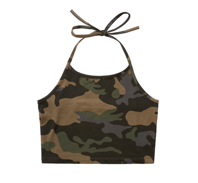 Brandit Women Neckholder Top Neckholder Darkcamo In Xxl