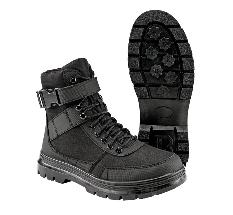 Bottes  de Brandit - Bottes à Boucles 8 Trous - EU41 à EU47 - pour Homme - noir