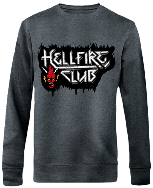 Stranger Things  Sweatshirt - Hellfire Club - for Men - dark grey
