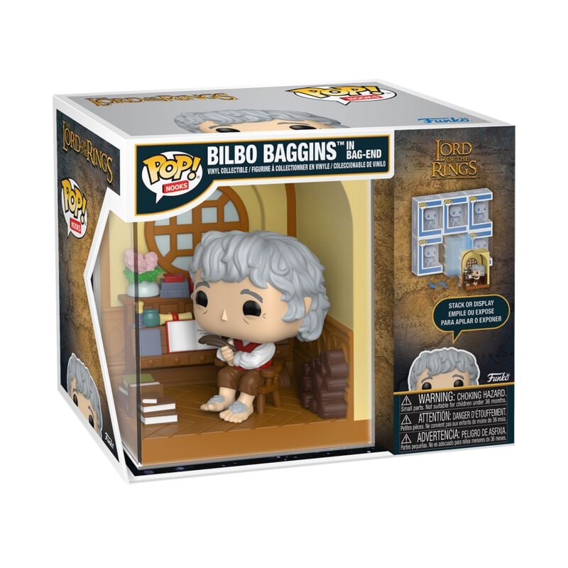 The Lord Of The Rings Bilbo Baggins In Bag End (Pop! Nooks) Vinyl Figurine Funko Pop! Multicolor