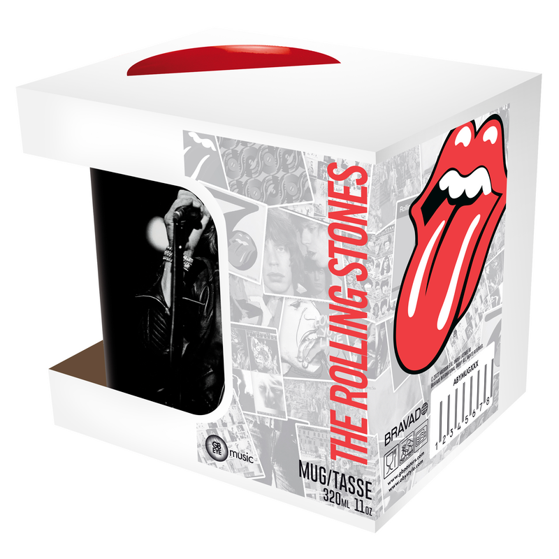 Thumbnail - The Rolling Stones Jagger - Tasse mit Thermoeffekt Tasse rot schwarz weiß