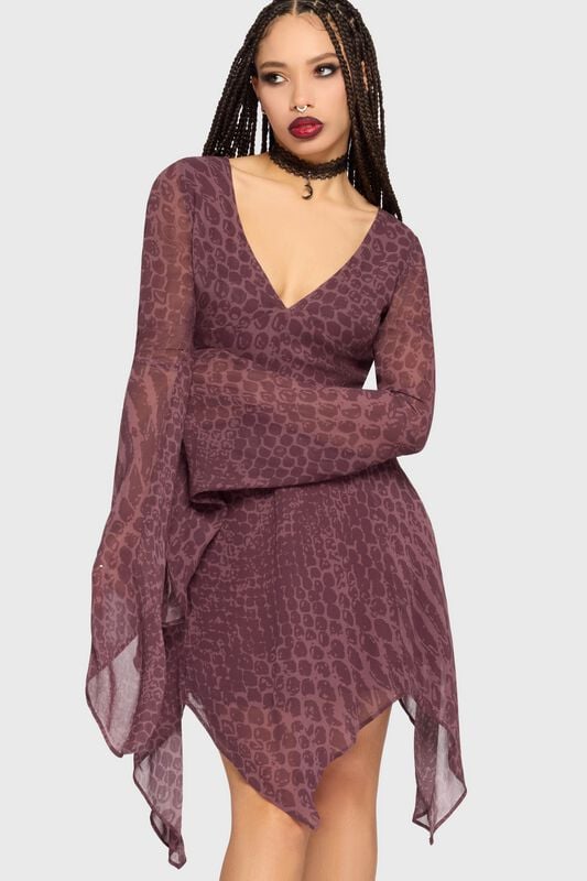 Killstar - Goth Kort kjole - Gaia Adorned - Mini-Kjole - XS til XXL - Damer - lilla