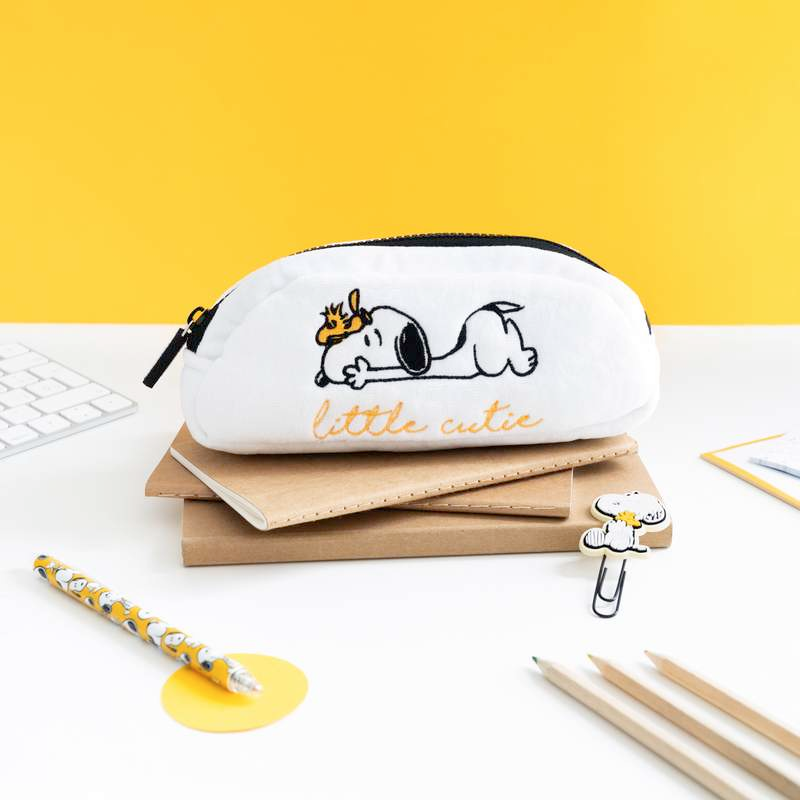 Thumbnail - Peanuts Snoopy und Woodstock - Little Cutie - Lazy Days Etui weiß
