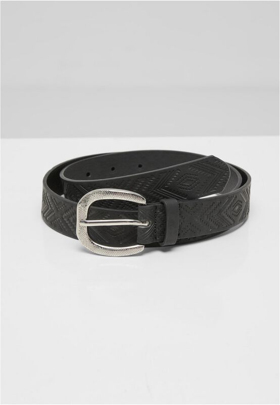 Urban Classics Gürtel - Leather Imitation Punched Pattern Belt - für Damen - schwarz