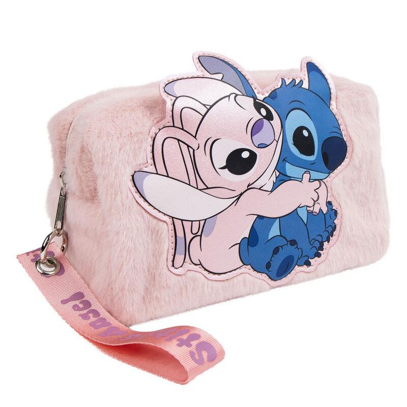 Toilettas Disney van Lilo & Stitch - Stitch and Angel lichtroze