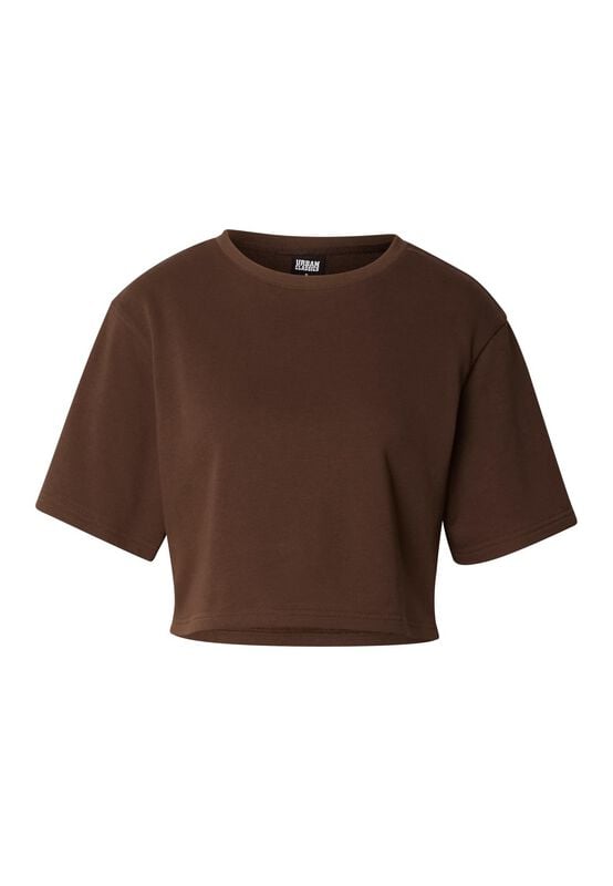 Urban Classics T-shirt - Dame terry-croptop - XS till 4XL - Damer - brun