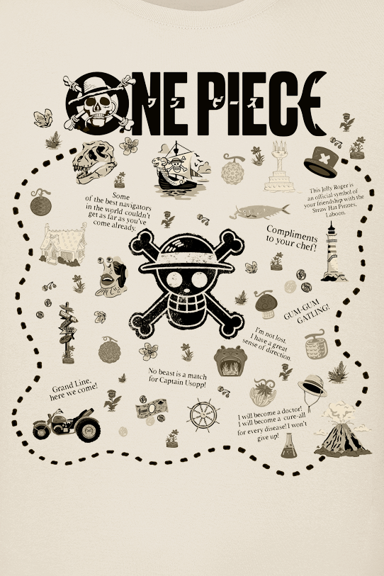 5056811585712 - Treasure Map T-Shirt natur in XL