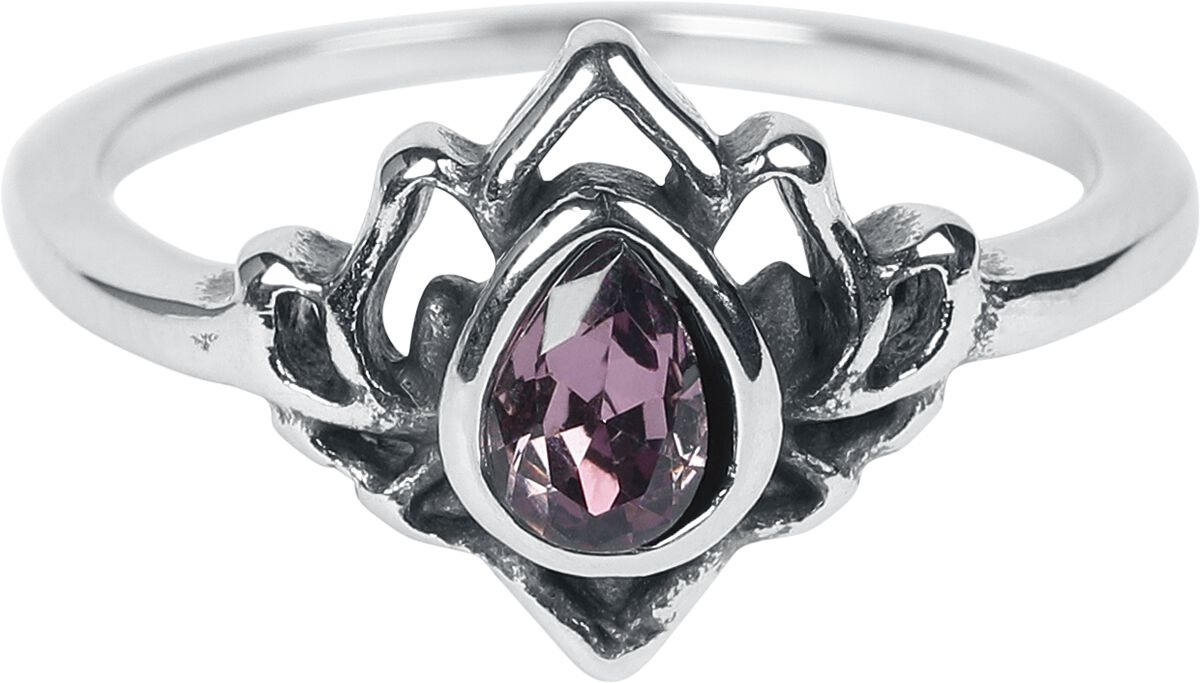 Anello  di etNox - Purple Lotus - Donna - colore argento