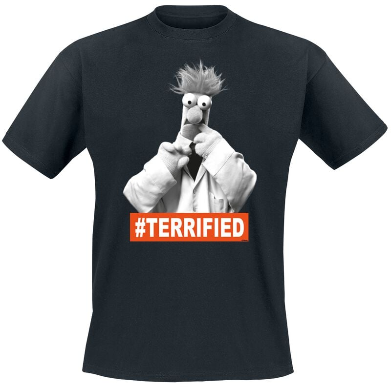 5063609550739 - Beaker Terrified T-Shirt schwarz in XXL