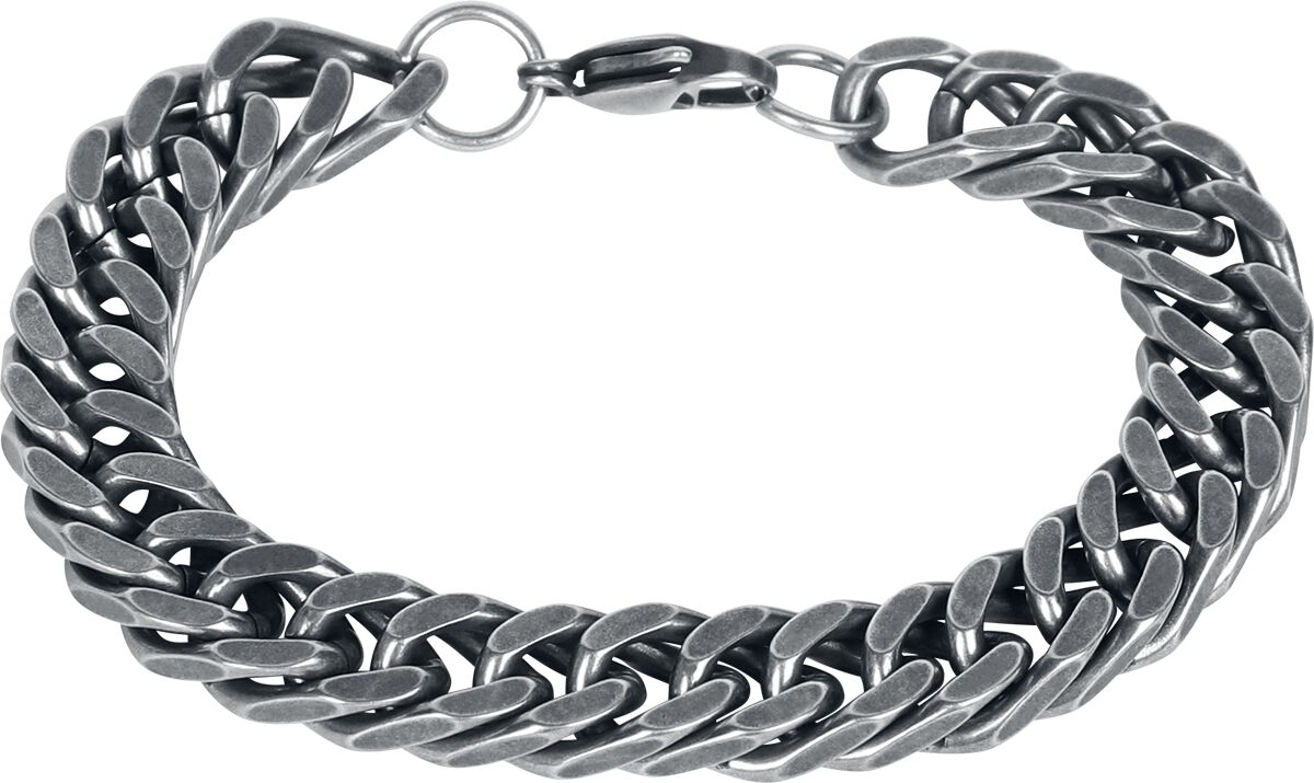 etNox hard and heavy Armkette - Panzerkette Armband - für Männer - silberfarben