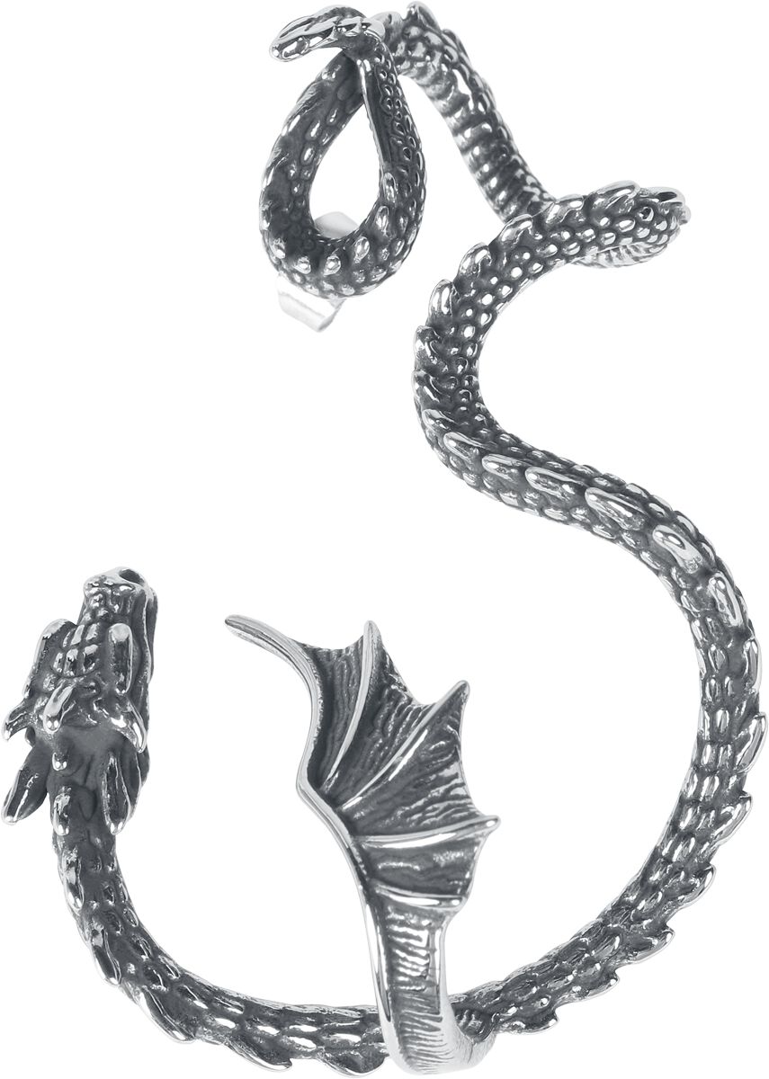 etNox hard and heavy - Gothic Ohrstecker - Geflügelter Drache (rechts) - silberfarben