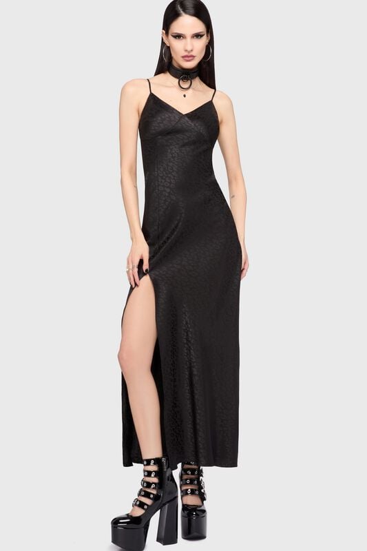 KIHILIST by KILLSTAR - Gothic Maxi-jurk - Kihilist Nova Maxi Dress - XS tot 4XL - voor Vrouwen - zwart