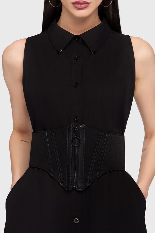 KIHILIST by KILLSTAR - Gothic Korsage - Kihilist Obsidienne Corset Belt - 3XL bis L-XL - für Damen - Größe 3XL - schwarz