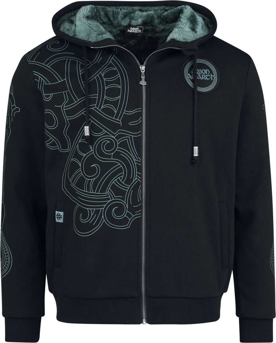 Sweat-shirt zippé à capuche de Amon Amarth - EMP Signature Collection - S à 3XL - pour Homme - noir
