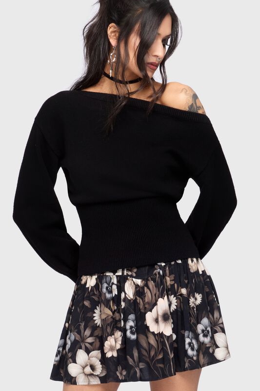 Killstar - Gothic Kurzer Rock - Celestial Summer - Stellar Hour Mini Skirt - XS bis XXL - für Damen - Größe S - schwarz