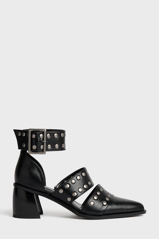 Killstar - Gothic High Heel - Celestial Summer - Midnight Vale Studded Heels - EU37 bis EU42 - für Damen - Größe EU41 - schwarz
