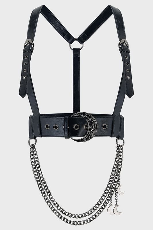 Bälte Gothic av Killstar - Celestial Summer -Trip To The Moon Harness - Dam - svart