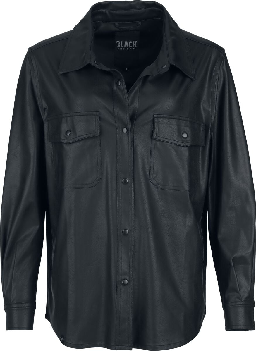 Black Premium by EMP Bluse - Essential - faux leather Oversized Shirt - S bis XXL - für Damen - Größe S - schwarz
