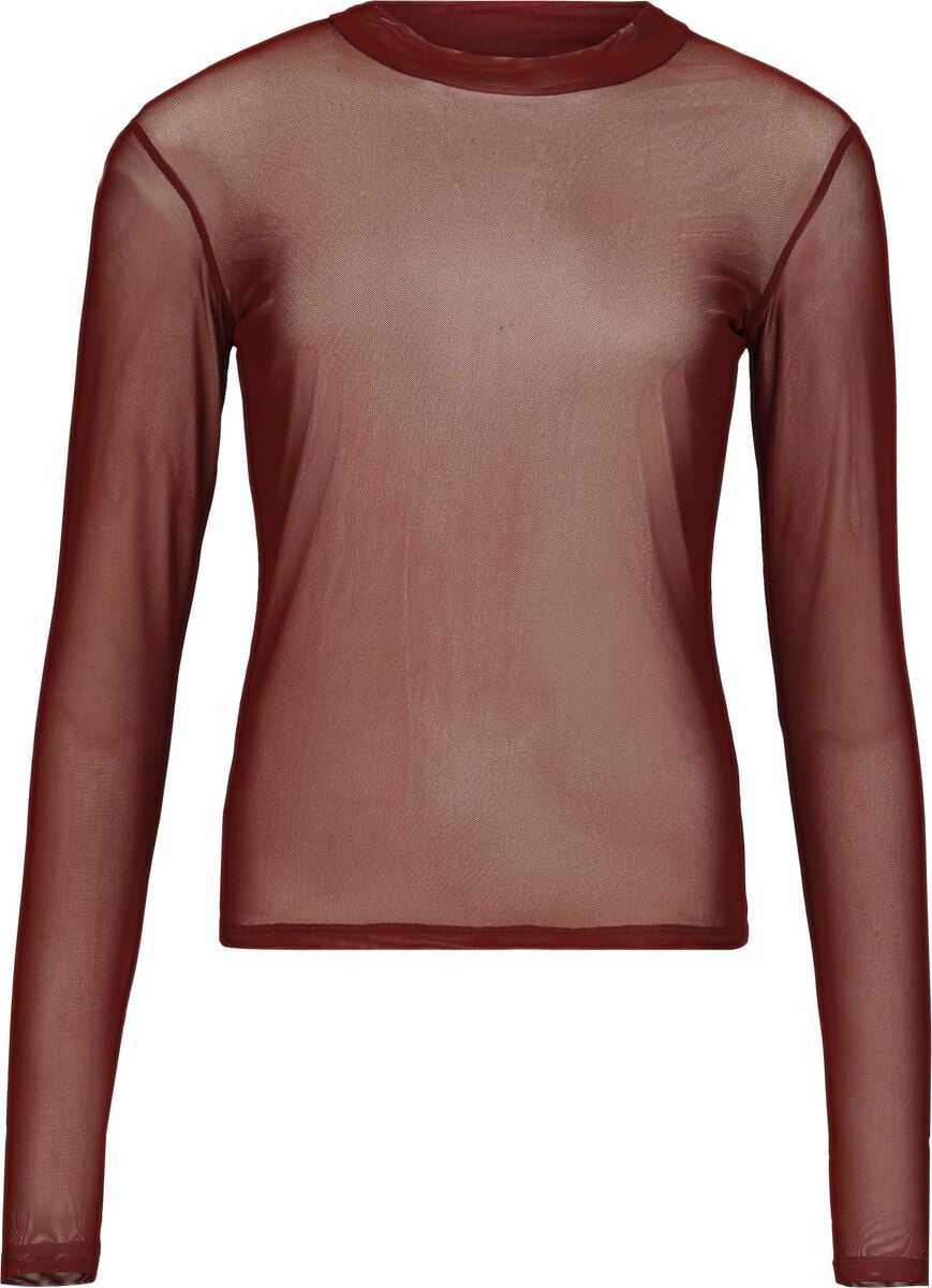 Black Premium by EMP Langarmshirt - Essential - Mesh - S bis XXL - für Damen - Größe S - bordeaux