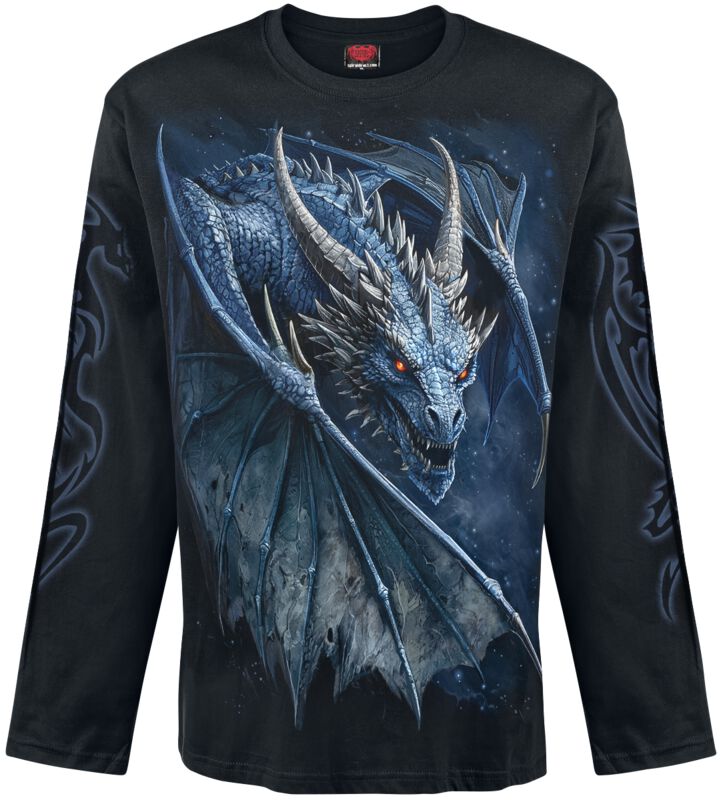 Spiral Langarmshirt - STORM DRAGON - Longsleeve - M bis XXL - für Männer - Größe XXL - schwarz