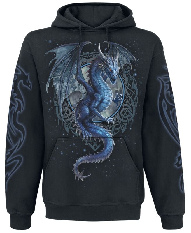 Spiral Kapuzenpullover - STORM DRAGON - Hooded SS - S bis XXL - für Männer - Größe XXL - schwarz