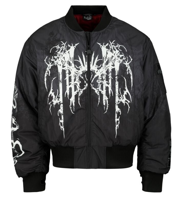 Sleep Token Bomberjacke - EMP Signature Collection - M bis 3XL - für Männer - Größe M - schwarz/grau  - EMP exklusives Merchandise!