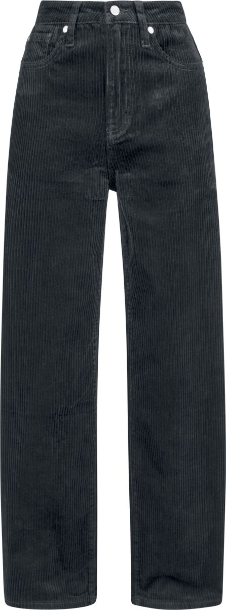 Black Premium by EMP Stoffhose - Essential - Loose Fit Corduroy Pants - W27L30 bis W31L30 - für Damen - Größe W28L32 - schwarz