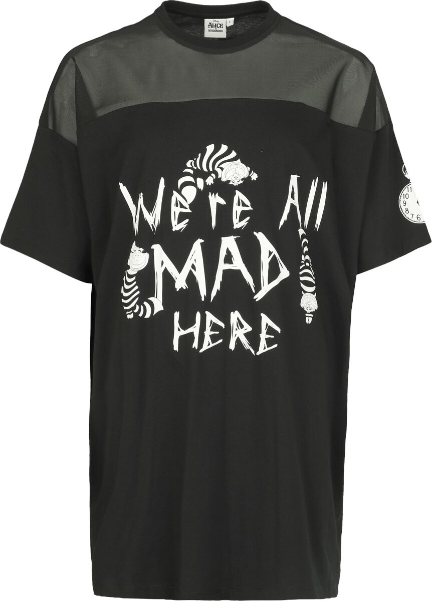 Disney T-Shirt - Grinsekatze - We're All Mad Here - S bis 3XL - für Damen - Größe L - schwarz - EMP exklusives Merchandise! - Frauen - female