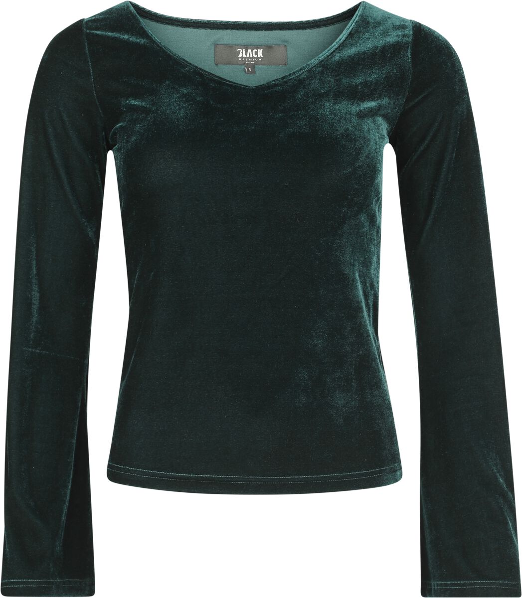 Black Premium by EMP Langarmshirt - Episode of Emerald - S bis XXL - für Damen - Größe S - grün
