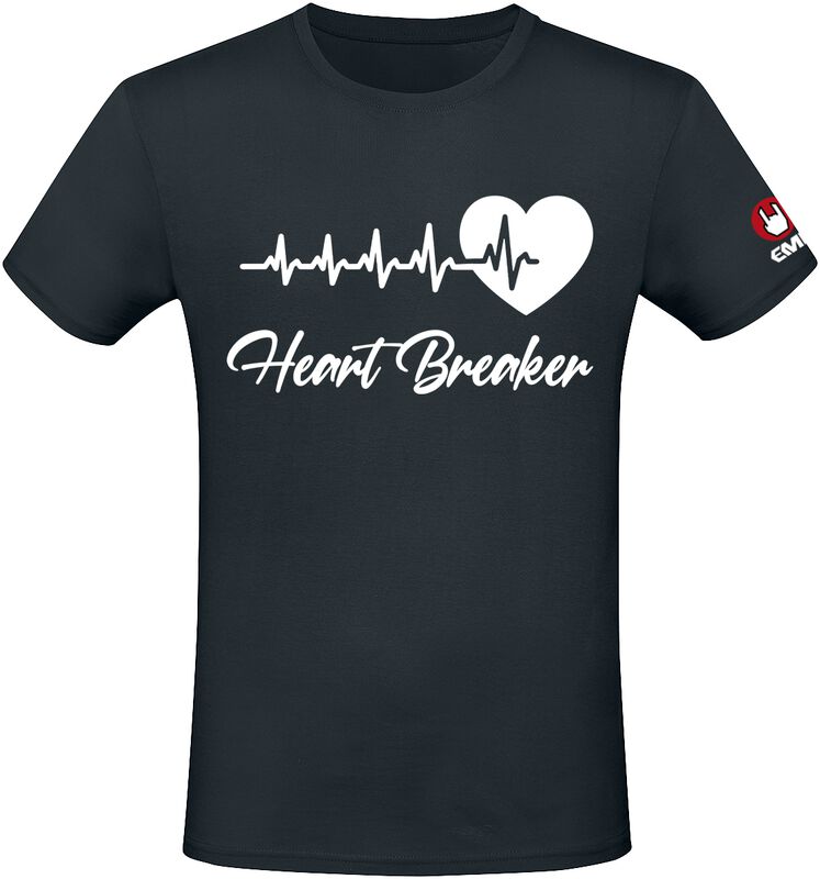T-Shirt - Heart Breaker - M bis 3XL - für Männer - Größe L - schwarz - Männer - male