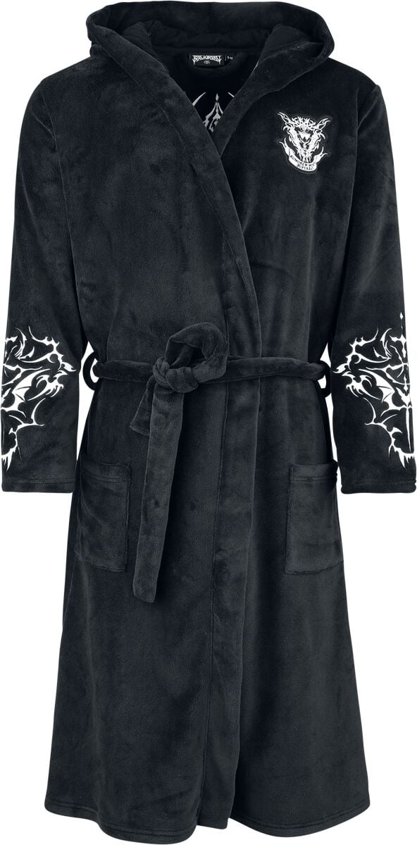 Black Blood by Gothicana - Gothic Bademantel - Bloodsworn to Tepes - S-M bis XXL-3XL - für Männer - Größe L-XL - schwarz
