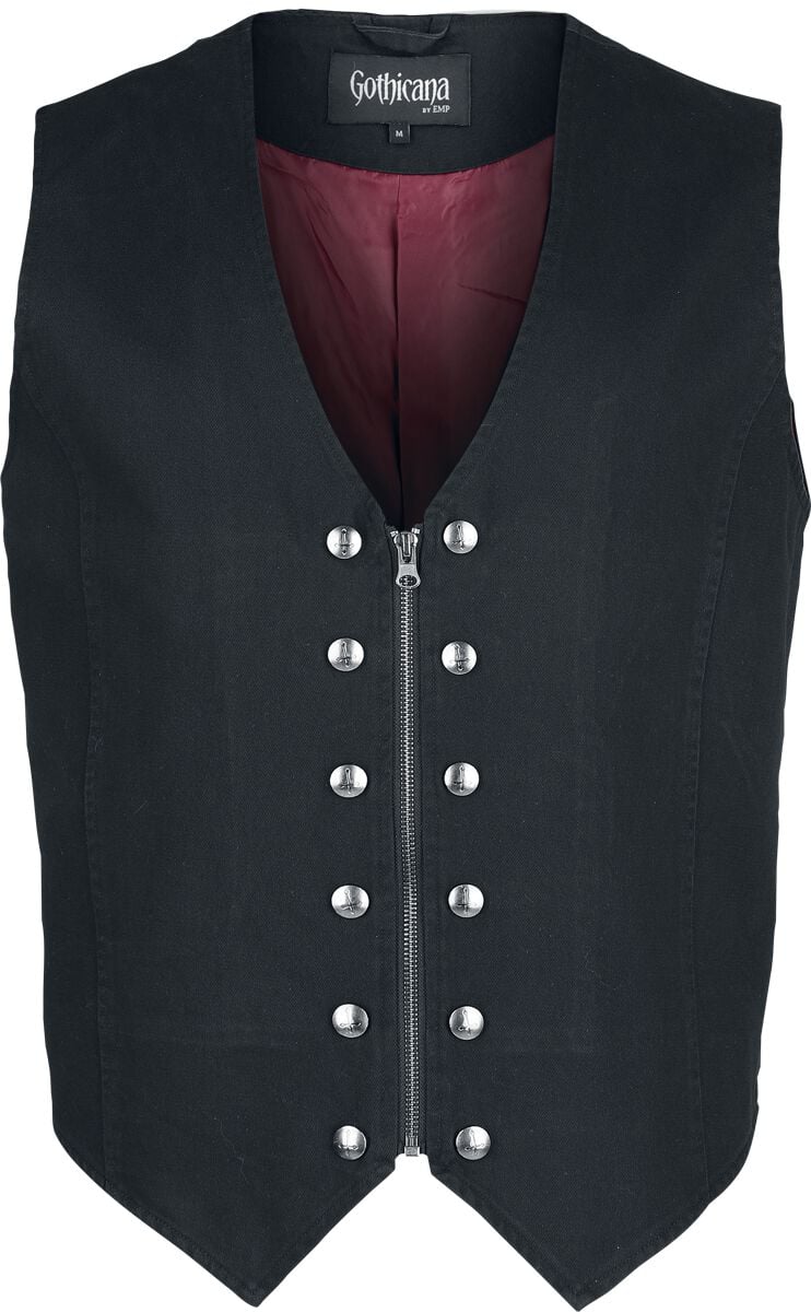 Gothicana by EMP - Gothic Weste - Countess Bathory - S bis XXL - für Männer - Größe S - schwarz