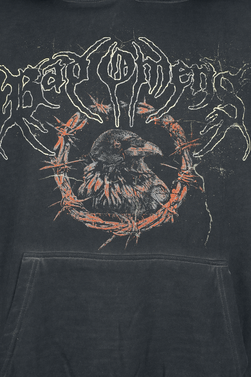 Thumbnail - Bad Omens Draugr Kapuzenpullover grau in XL