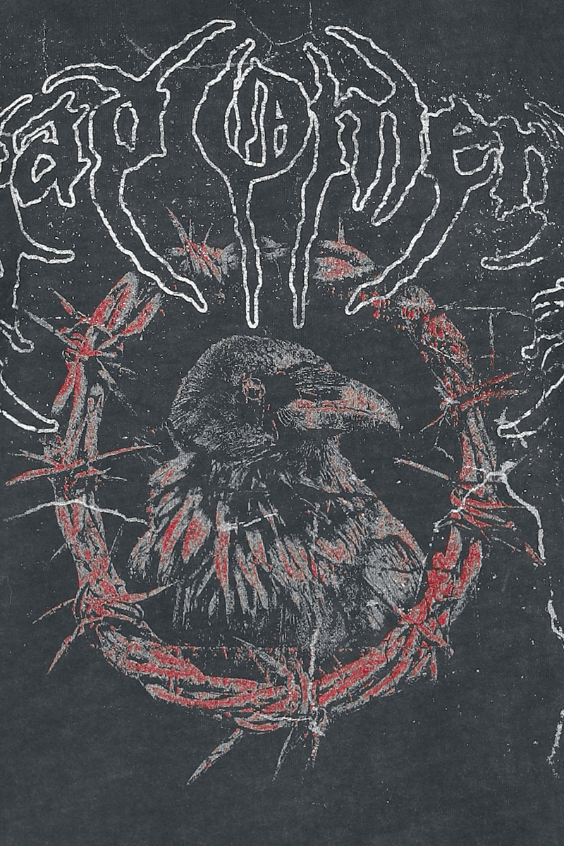 Thumbnail - Bad Omens Draugr Crow T-Shirt anthrazit in L