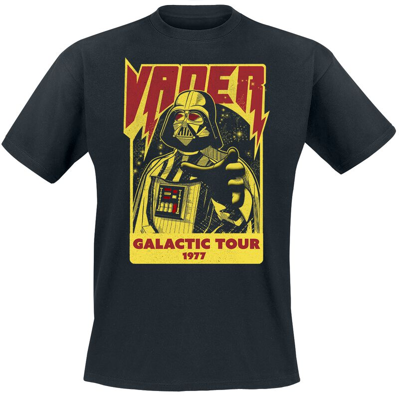 Disney T-Shirt - Darth Vader Tour - M bis XXL - für Männer - Größe L - schwarz - Lizenzierter Fanartikel - Männer - male