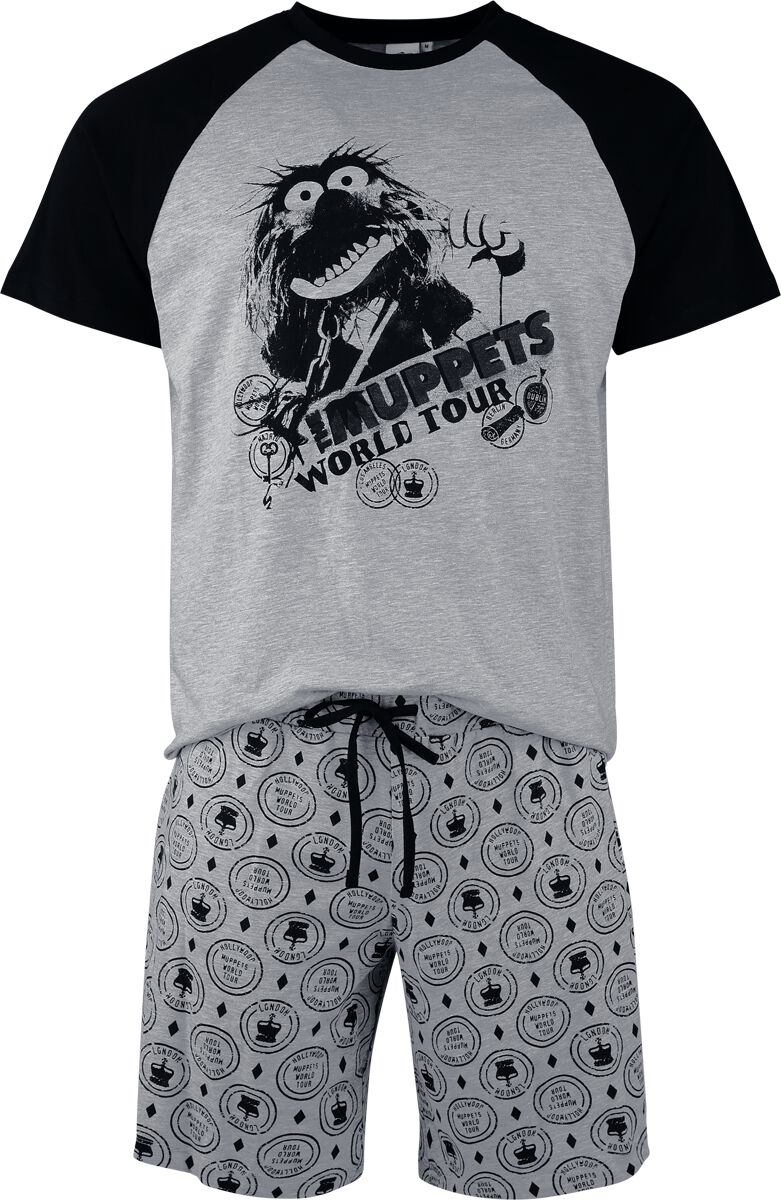 Die Muppets Schlafanzug - Animal - M bis 3XL - für Männer - Größe M - grau/schwarz  - EMP exklusives Merchandise!
