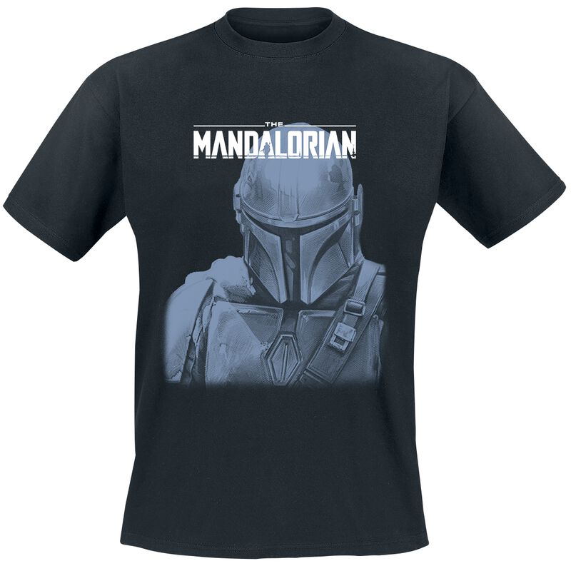 💫 T-Shirt Manches courtes Disney de Star Wars - The Mandalorian - Mando Portrait - pour Homme