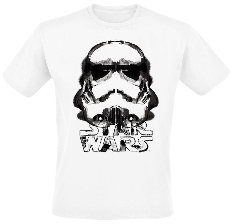 T-Shirt Disney di Star Wars - Stormtrooper - Ink Helmet - M a XXL - Uomo - bianco