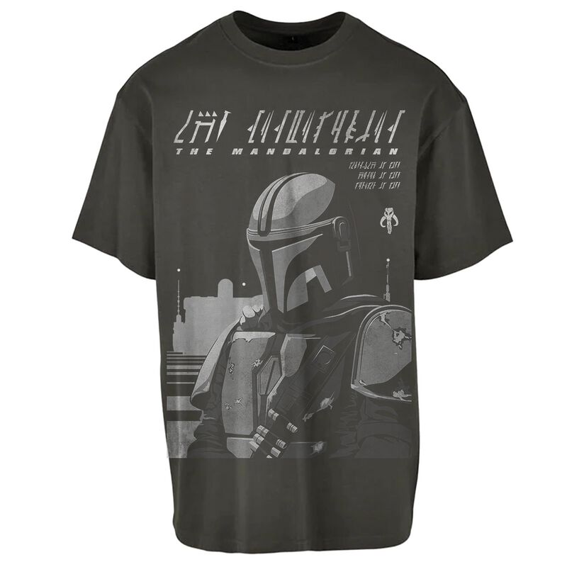 Star Wars The Mandalorian - Mando Oversize T-Shirt Grau In M