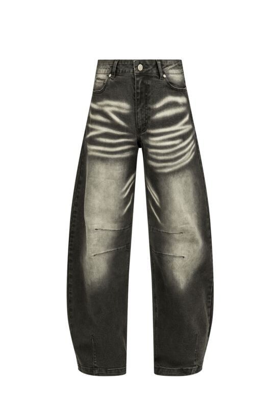 Jeans für Damen  schwarz "Barrel ( wide Fit )" von RED by EMP