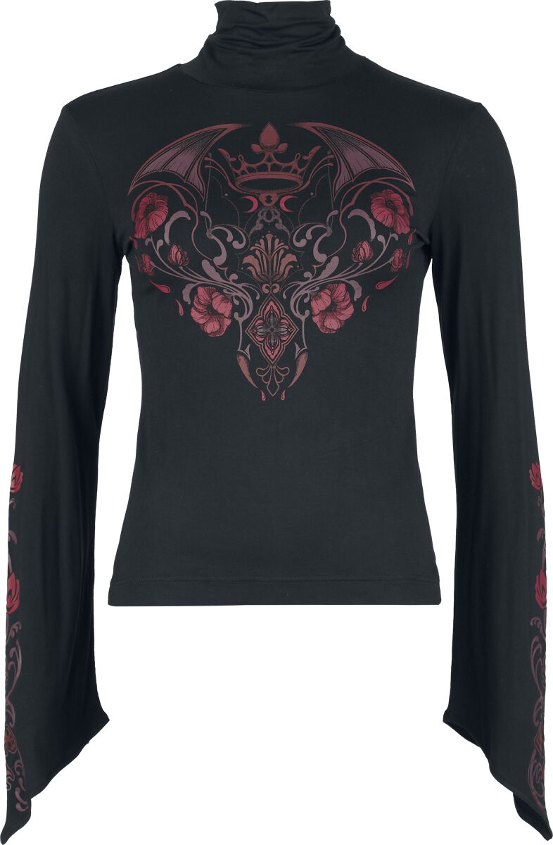 Gothicana by EMP - Gothic Langarmshirt - Countess Bathory - S bis XXL - für Damen - Größe S - schwarz